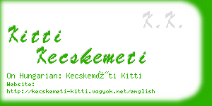 kitti kecskemeti business card